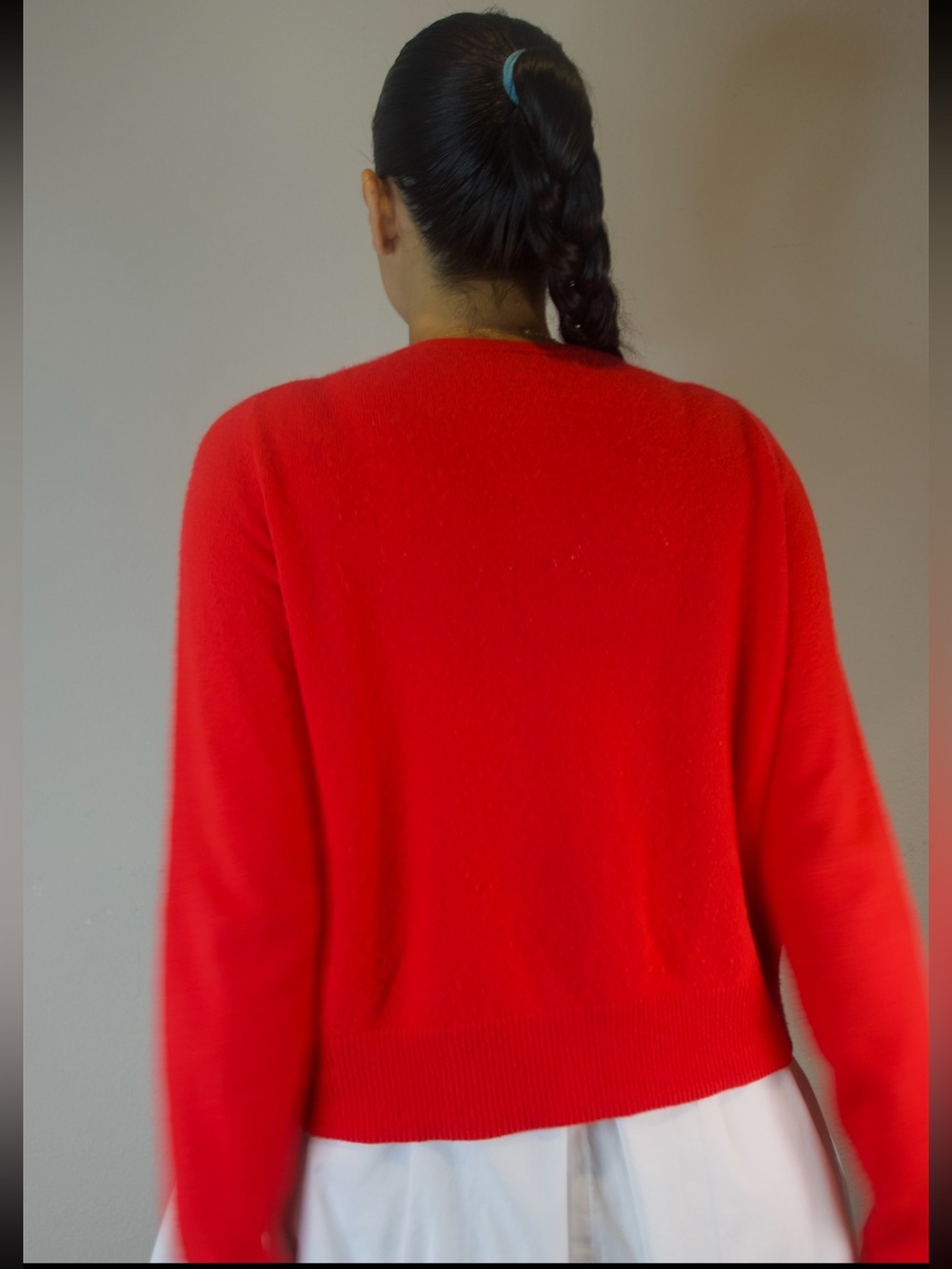 Anthropologie The Cashmere Collection Red Button-Front Cardigan Size L - Picture 5 of 8
